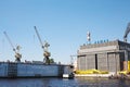 Dock of ALMAZ Shipbuilding Company, St. -Petersburg, Russia